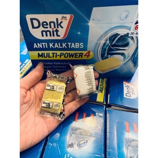 Viên Tẩy Lồng Giặt Máy Giặt Denkmit Nhập Khẩu Từ Đức | Hộp 60 Viên Làm Sạch Lồng Máy Giặt, Loại Bỏ Mùi Hôi, An Toàn