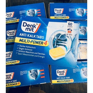 Viên Tẩy Lồng Giặt Máy Giặt Denkmit Nhập Khẩu Từ Đức | Hộp 60 Viên Làm Sạch Lồng Máy Giặt, Loại Bỏ Mùi Hôi, An Toàn