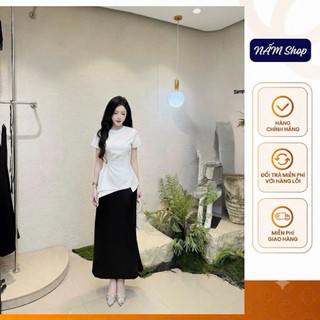 Áo Kiểu Công Sở Nữ Thiết Kế Xếp Ly Chéo Dáng Peplum A2506