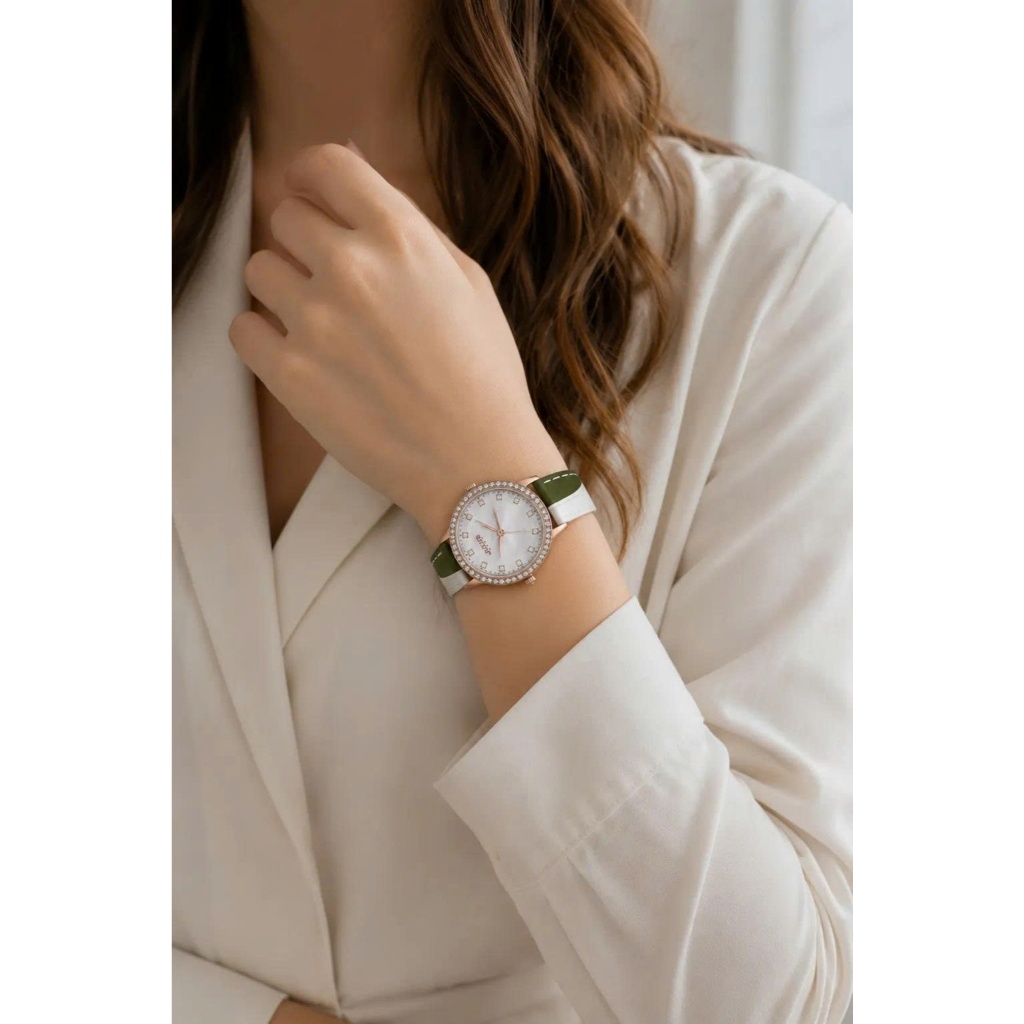 Đồng Hồ Nữ JA-1593 Julius Hàn Quốc Dây Da 3 màu
