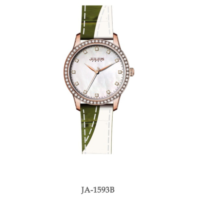 Đồng Hồ Nữ JA-1593 Julius Hàn Quốc Dây Da 3 màu