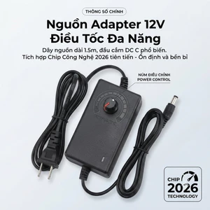 Nguồn điện 12v2a ĐỨC TOZANO SHOP có điều chỉnh tốc, dùng cho các thiết bị có công xuất 24w cho led, máy phun sương.