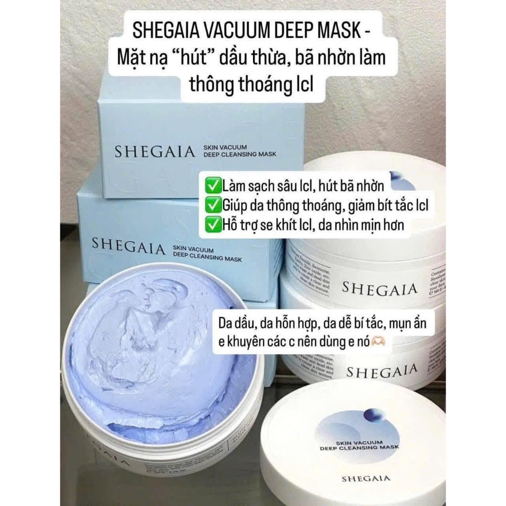 Mặt Nạ Đất Sét Shegaia Dragon Blood Exosome Pore Procedure 150g | Làm Sạch Sâu Cải Thiện Lỗ Chân Lông