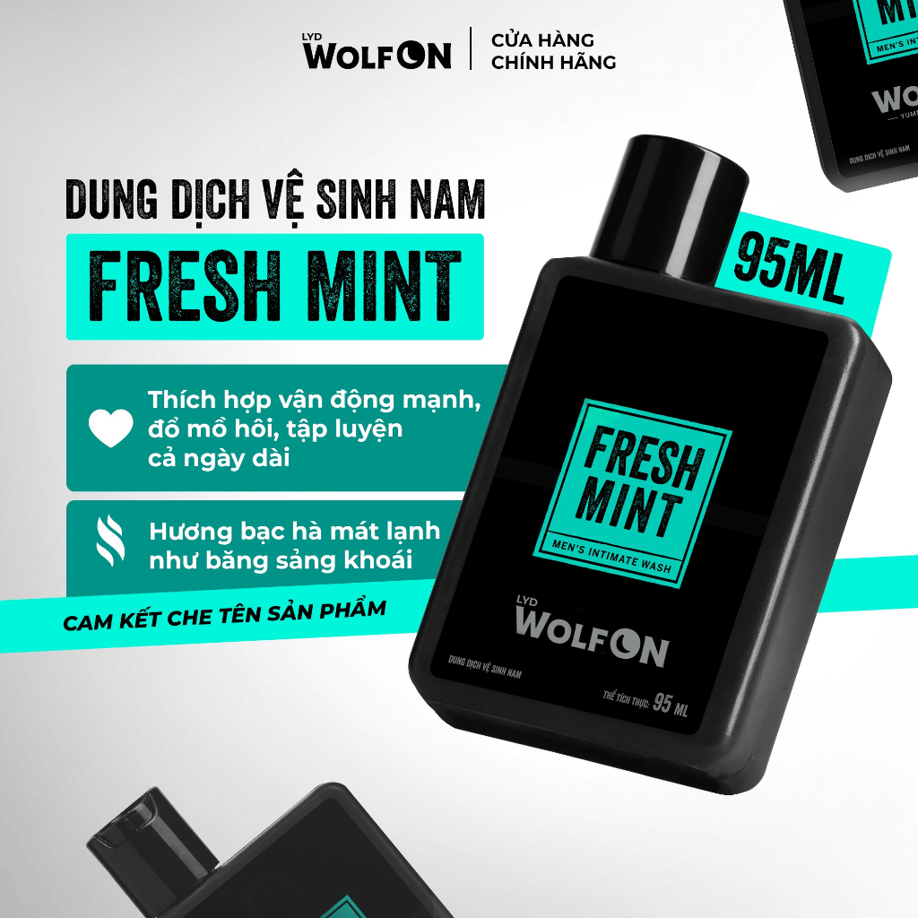 Combo Dung Dịch Vệ Sinh Bright & Clean 150ml - Dung Dịch Vệ Sinh Nam Giới 95ml LYD Wolf On