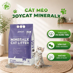 Cát Mèo JOYCAT MineralX 3.5KG (8L) - Cát Khoáng Khử Mùi 21 Ngày, Than Hoạt Tính, Ít Bụi, Vón Nhanh
