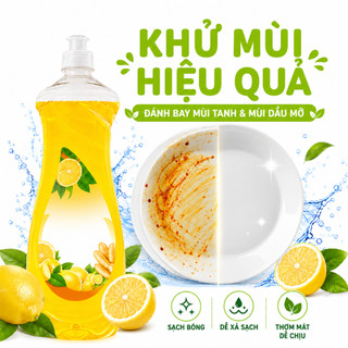 Nước Rửa Chén Gift 800ml Khử Mùi Làm Sạch Chén Bát GD348 - Nước Rửa Chén Đánh Bay Dầu Mỡ Hiệu Quả