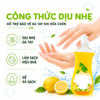 Nước Rửa Chén Gift 800ml Khử Mùi Làm Sạch Chén Bát GD348 - Nước Rửa Chén Đánh Bay Dầu Mỡ Hiệu Quả