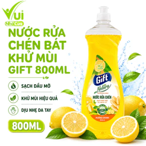 Nước Rửa Chén Gift 800ml Khử Mùi Làm Sạch Chén Bát GD348 - Nước Rửa Chén Đánh Bay Dầu Mỡ Hiệu Quả