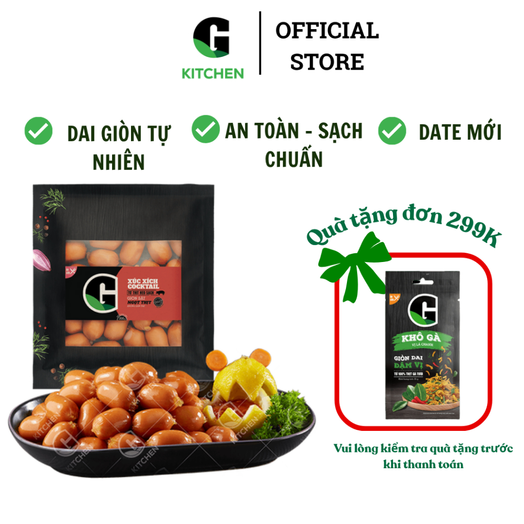 Xúc Xích Heo Cocktail G Kitchen 200g [Giao HCM]