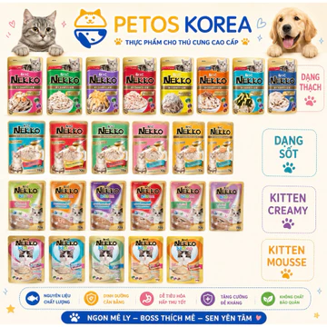 [COMBO 24-48Gói] Pate Nekko Cho Mèo - Pate Cho Mèo Nekko Gói 70g (Mix Đều Vị)