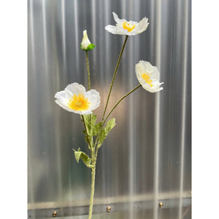 Hoa Anh Túc Giả 60cm 4 Nhánh 4 Bông Trang Trí Nhà Cửa Tiệc Cưới