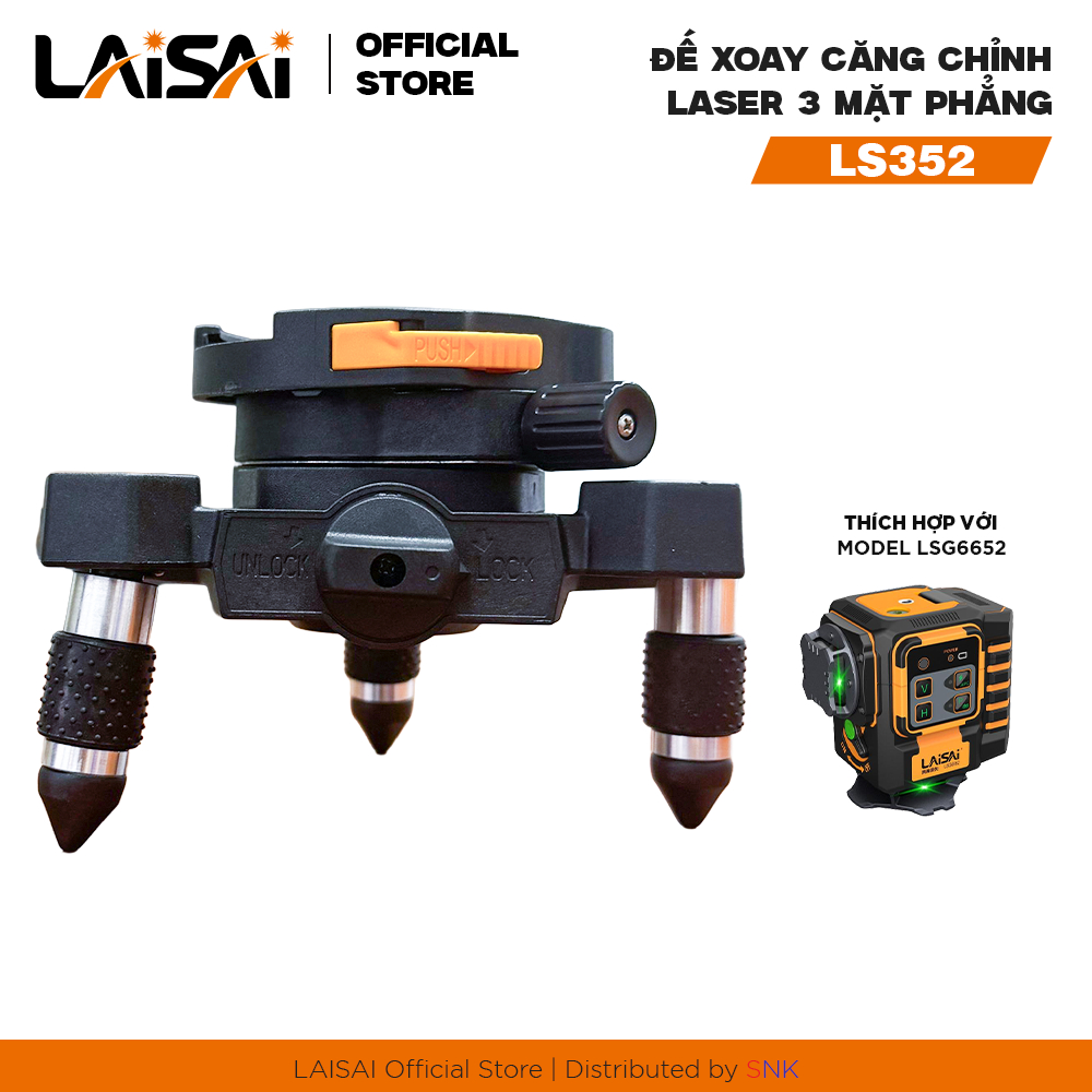 Đế Xoay Căn Chỉnh Laser 3 Mặt Phẳng LS352 – Chuyên Dụng Cho Dòng 3D LAISAI
