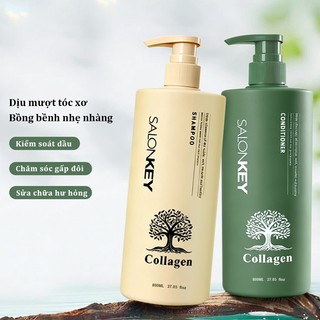 Dầu gội Salonkey dung tích 800ml, dành cho tóc và da đầu dầu, làm mượt và kiểm soát, chống ăn mòn, dưỡng ẩm