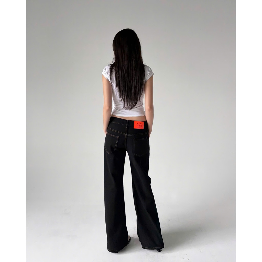 Calem.Club - Quần jean cạp trễ LOWEY DENIM form ống suông tôn dáng phong cách Y2K cá tính | BigBuy360 - bigbuy360.vn