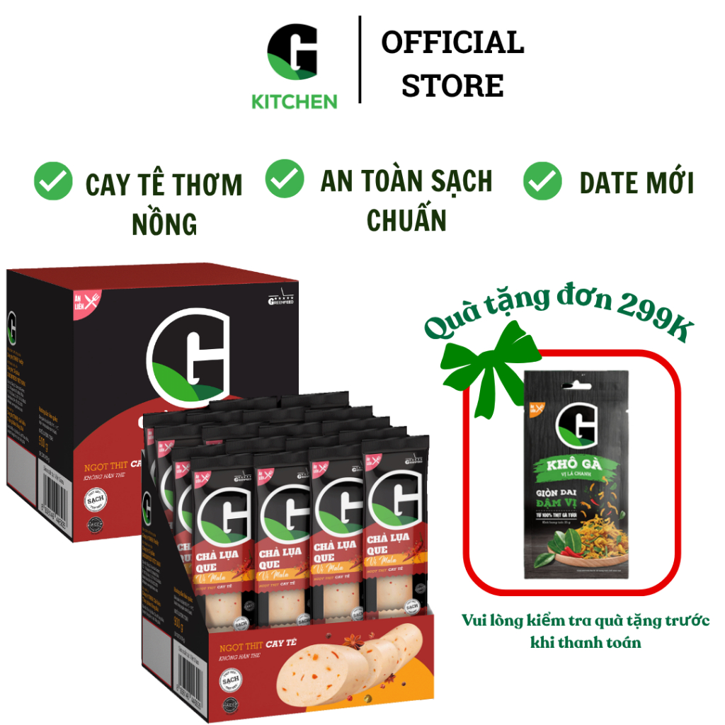 Chả lụa que vị MALA G Kitchen 50g [Giao HCM]