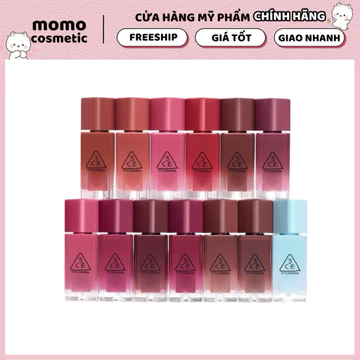 [Nhập khẩu] Son 3CE Gummy Oil Tint bóng mềm căng mọng môi