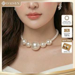 [NgocDaisy] N391 choker Phụ kiện trang sức ngọc nhân tạo đá lớn, chuỗi ngọc nhân tạo đá, chuỗi chuỗi ngọc nhân tạo đá
