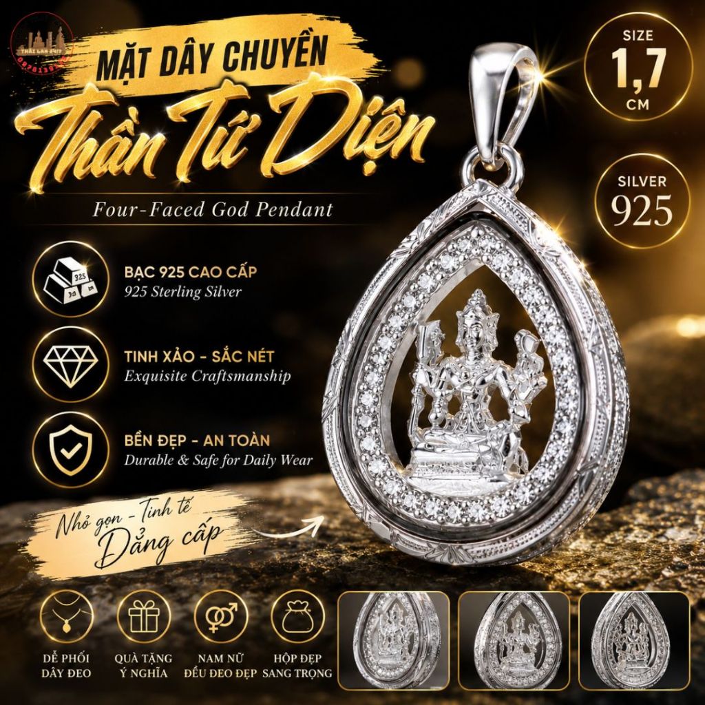 Mặt Dây Chuyền Phụ Kiện Treo Trang Trí Thiết Kế Giọt Nước Bằng Bạc Nhỏ Xinh 1.7cm