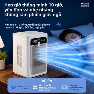 Quạt điều hòa di động máy làm mát quạt hơi nước quạt mini 500ml 2000mAh TypeC 2 tốc độ gió làm mát xe du lịch phòng ngủ