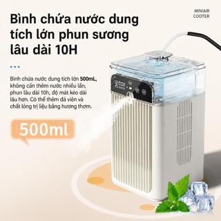 Quạt điều hòa di động máy làm mát quạt hơi nước quạt mini 500ml 2000mAh TypeC 2 tốc độ gió làm mát xe du lịch phòng ngủ