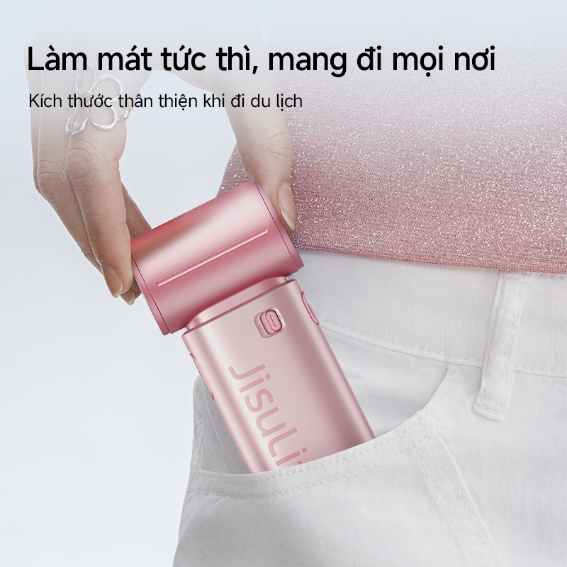 【Mới】Quạt cầm tay JisuLife 9S mini nhỏ gọn gió mạnh pin 22h màn hình LED vỏ điện sắc hiện đại ngoài trời để bàn dạo phố