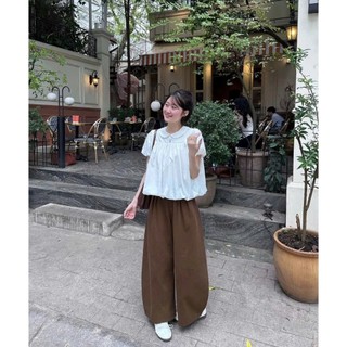 Áo Babydoll Nữ Gió Su Mềm Cổ Sen Dáng Bí Tay Bồng – Áo Kiểu Tiểu Thư Hàn Quốc Nàng Thơ BAP Studio - A173