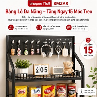 BMZAR Kệ để hàng tạp hoá có bánh xe Kệ sắt 5 tầng Kệ siêu thị đựng đồ [Bồi thường 100% thiệt hại]