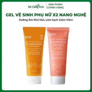 Gel Vệ Sinh Phụ Nữ X2 Nano Nghệ Cỏ Cây Hoa Lá 20ml – Dưỡng Ẩm Khử Mùi, Làm Sạch Giảm Viêm