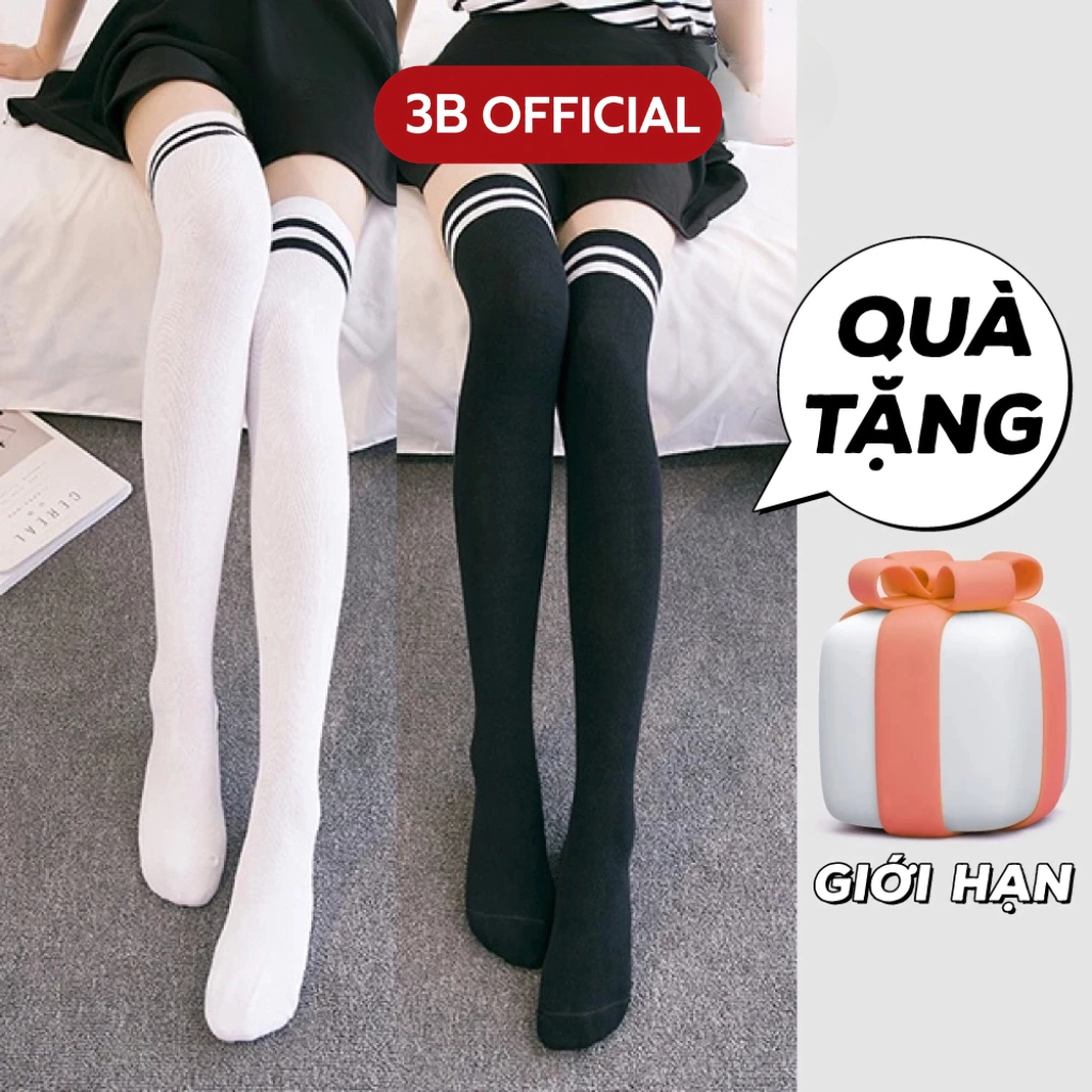 Tất vớ đùi cao cổ nữ qua gối 52cm chống nắng Design By 3B phong cách Hàn Quốc -  Có bigsize 52cm