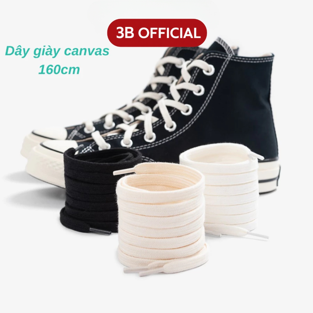 Dây Giày Thể Thao Sneaker Canvas Nam Nữ Design By 3B Nhiều Màu [1 đôi]