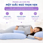 Gối Cho Bà Bầu Chữ G Easy MOM Nâng Đỡ Toàn Thân Giúp Giảm Đau Lưng, Kê Bụng Bầu Cho Mẹ Ngủ Ngon — ảnh 7