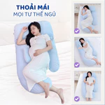 [DEAL AIH] Gối bầu chữ G Easy MOM vải nhung tuyết hạt nổi matxa cao cấp giảm đau lưng, nâng đỡ bụng bầu kèm gối phụ — ảnh 6