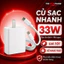 Sạc Xiaomi 33W chính hãng sạc siêu nhanh siêu bền dây sạc xiaomi Type C 3A lõi cam 1m THE RED PHONE