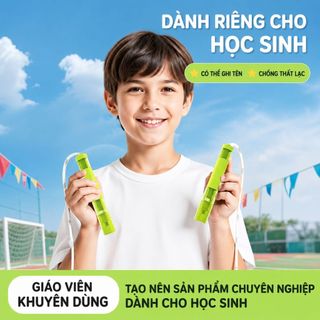 Dây nhảy thể thao điều chỉnh độ dài vòng bi 360° không rối cho bé và người lớn 3 màu DC004 VIOTA FIT