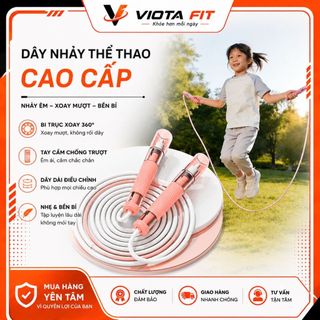 Dây nhảy thể thao điều chỉnh độ dài vòng bi 360° không rối cho bé và người lớn 3 màu DC004 VIOTA FIT