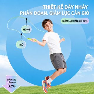 Dây nhảy thể thao điều chỉnh độ dài vòng bi 360° không rối cho bé và người lớn 3 màu DC004 VIOTA FIT