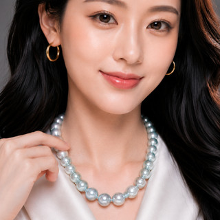 [N1135] Vòng Cổ, Dây Chuyền Mix Ngọc Nhân Tạo Hạt Lớn 16li Trắng Xanh Nhạt Trẻ Trung Cho Nữ - DAISYN