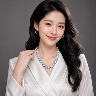 [N1135] Vòng Cổ, Dây Chuyền Mix Ngọc Nhân Tạo Hạt Lớn 16li Trắng Xanh Nhạt Trẻ Trung Cho Nữ - DAISYN