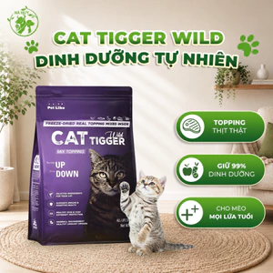 Hạt Mèo Cat Tigger Wild Mix Topping Sấy Thăng Hoa Freeze-Dried – Thức Ăn Mèo Mọi Lứa Tuổi, Tăng Đề Kháng, Lông Mượt 1KG