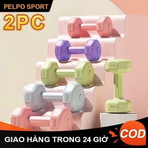 Tạ Tập Gym Bộ Tạ Nhựa Tập Tay Chất Liệu Bê Tông Bọc Nhựa Chống Xước Vỡ Sàn Cân Nặng 1-3kg