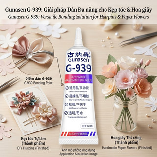Keo Dán Thủ Công Gunasen DIY Trong Suốt Dán Hoa Khô Tiêu Bản Móc Len Vải Nỉ Vỏ Sò Đồ Handmade