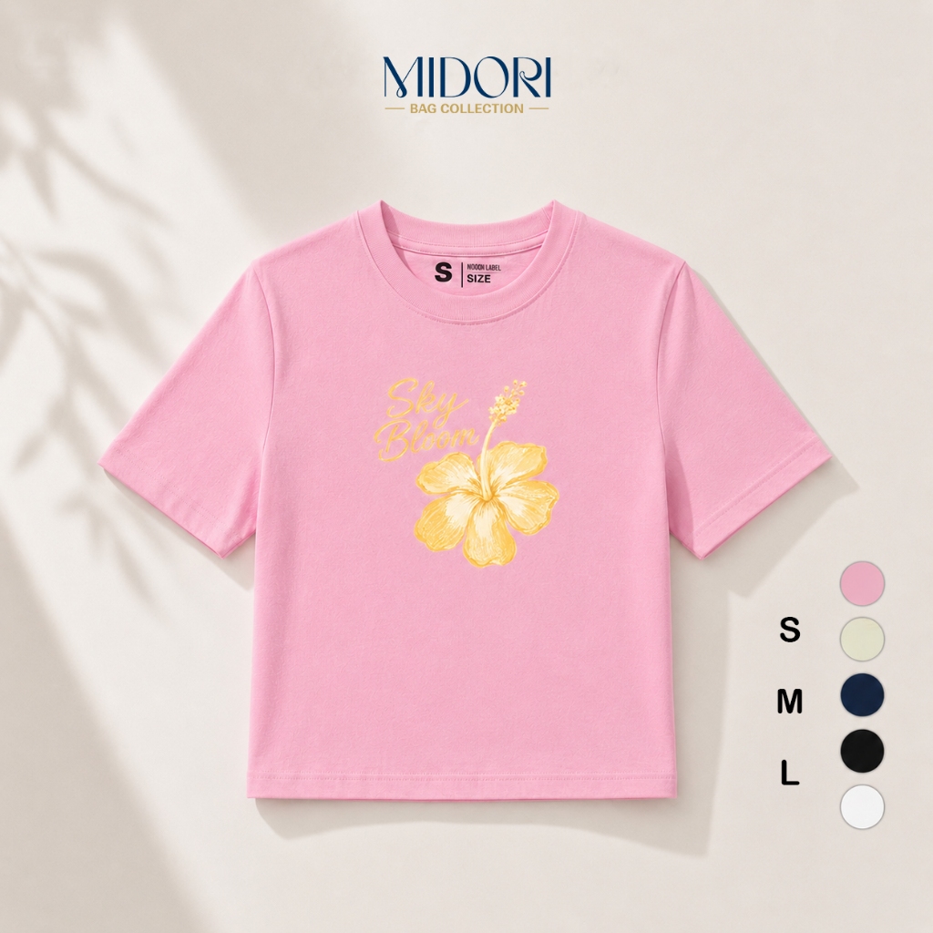 Áo Thun Baby Tee SKY BLOOM Thời Trang Phông Nam Nữ Unisex Cotton Local Brand | MIDORI BAG COLLECTION