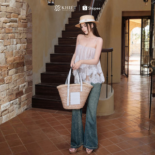 Áo 2 dây tơ Khiết Style phối ren tầng phong cách bay bổng nữ tính KA666