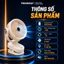 Quạt Tích Điện, quạt để bàn, quạt tích điện Mini, Xoay Tự Động, Đế Kẹp Bàn Xoay+Đèn+4 Cấp Độ Gió