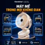 Quạt Tích Điện, quạt để bàn, quạt tích điện Mini, Xoay Tự Động, Đế Kẹp Bàn Xoay+Đèn+4 Cấp Độ Gió