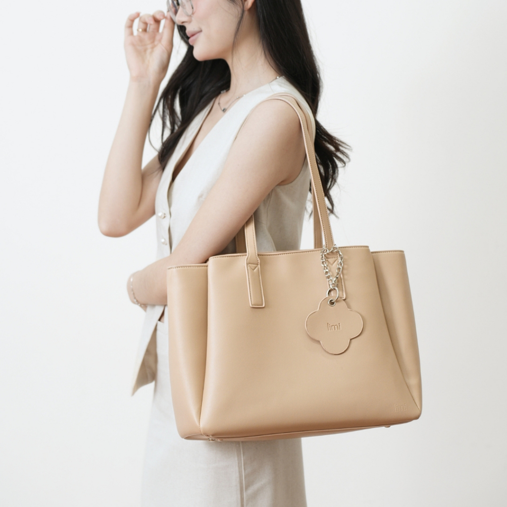 Túi xách công sở nữ da LIMI (3 màu) đựng laptop 15.6 tote da size lớn LAURA | BigBuy360 - bigbuy360.vn