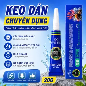 Keo dán nhựa siêu dính đa năng Gunasen Go Eve dán gốm sứ kim loại gỗ nhựa vải 20g