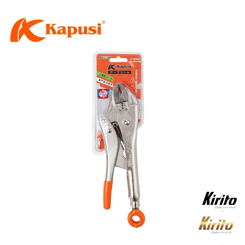 Kìm Chết Kapusi Japan 10 Inch (250mm) Thép Cr-Mo Mạ Niken - Kềm Kẹp Chịu Lực Có Móc Treo