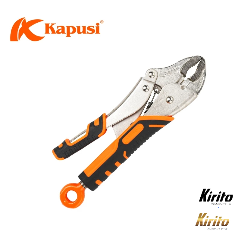 Kìm Chết Kapusi Japan 10 Inch (250mm) Thép Cr-Mo Mạ Niken - Kềm Kẹp Chịu Lực Có Móc Treo