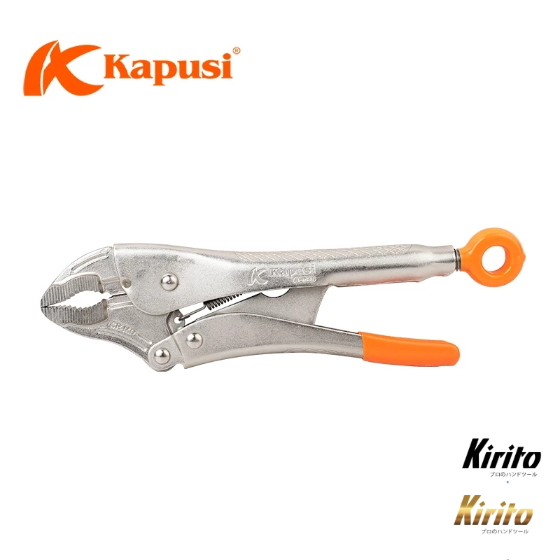 Kìm Chết Kapusi Japan 10 Inch (250mm) Thép Cr-Mo Mạ Niken - Kềm Kẹp Chịu Lực Có Móc Treo